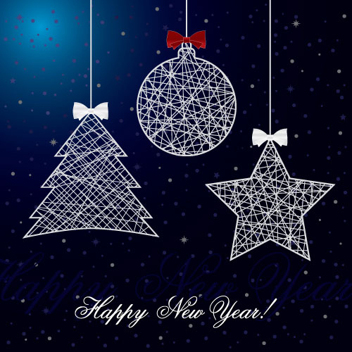 Christmas decorations 01 - vector material