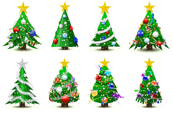 Gorgeous Christmas tree - vector material
