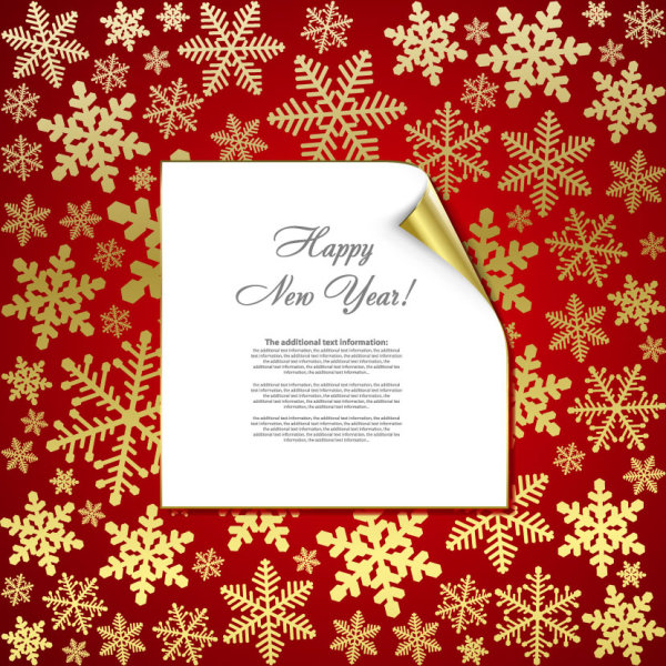 Beautiful snowflake background 05 - vector material