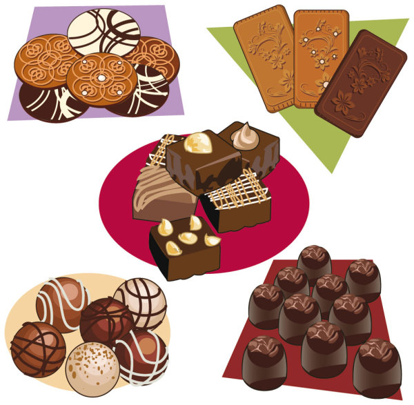 Cartoon pastry 01 - vector material