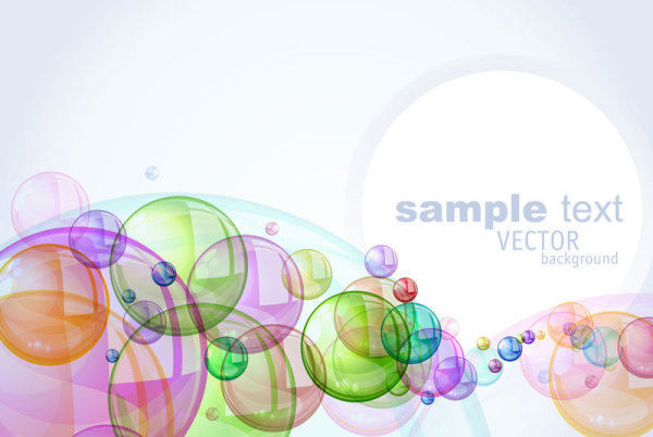 Colorful bubbles background 03 - vector material