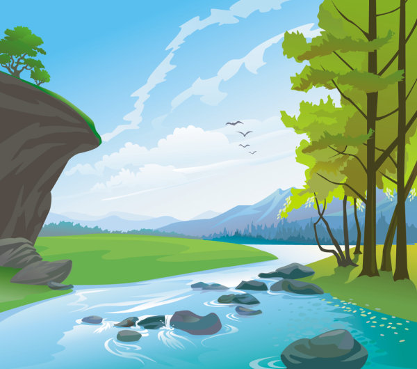 Beautiful landscapes 03 - vector