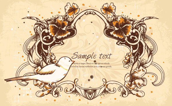 Retro pattern patterns 03 - vector material