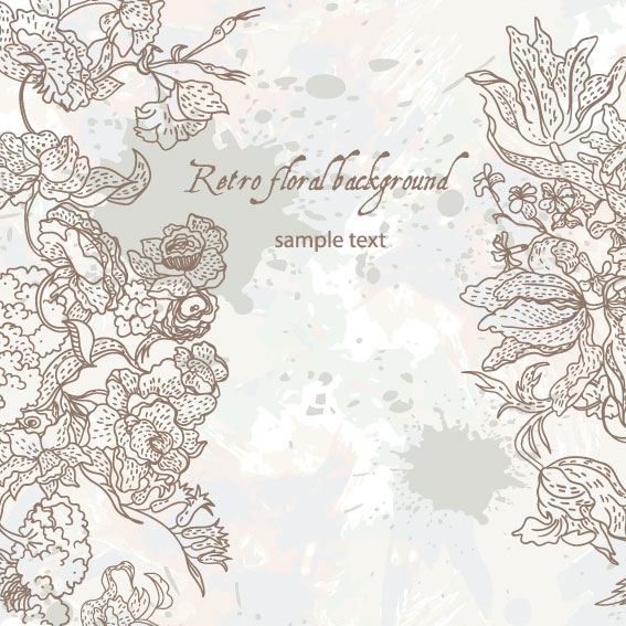 Line art pattern background 03 - vector material