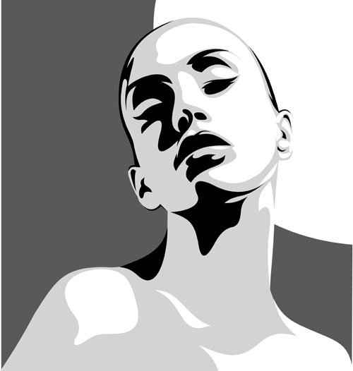 Beautiful silhouette 02 - vector