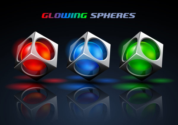 The brilliant halos background 01 - vector material