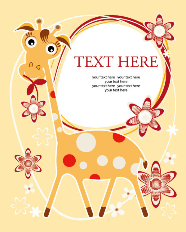 Cartoon illustration background 02 - vector material