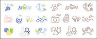 Cute icon series vector material-5