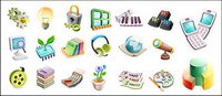 Cute exquisite three-dimensional icon vector material-2