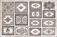 Variety of practical European-style lace border vector material
