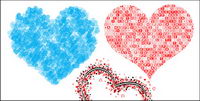 3 special heart-shaped vector material-2