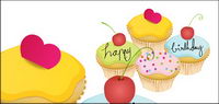 Small birthday cake Vector