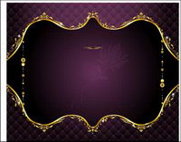 Vector ornate gold lace material