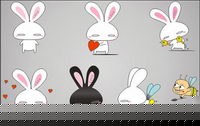 Love rabbit	vector cartoon