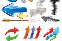 Three-dimensional arrow Vector