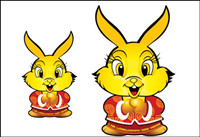 Happy New Year  Rabbit Vector