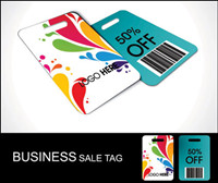 Discount sales label vector material