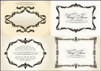 European classic retro pattern border 02-- vector material