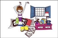 Simple drawing female vector 3