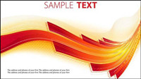 Vector red material flow curve text box -3