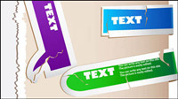 Fracture texture color labels 01 - Vector