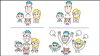 Emotions of a family of four - vector material
