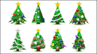 Gorgeous Christmas tree - vector material