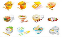 Chinese food Vector Icons