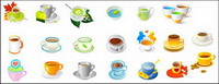 Plants, tea and coffee Vector