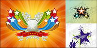 Vector material elements of the theme stars-3