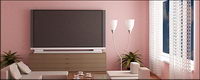 Fashion pink living room picture material