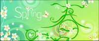 Vector spring theme material-2