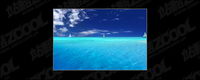 Blue sky and blue sea picture material-2