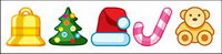 Christmas series of transparent material PNG icon