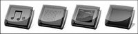 Crystal books of grey computer folder icon png