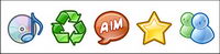 Vista computer system cartoon style icon png