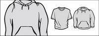 The trend of long-sleeved T-shirt material vector