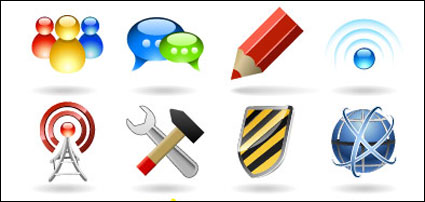 Some three-dimensional icon vector material
