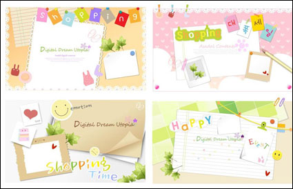 Cute border background vector