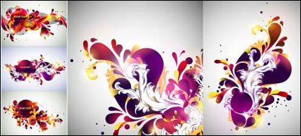 Teardrop-shaped trend pattern vector material