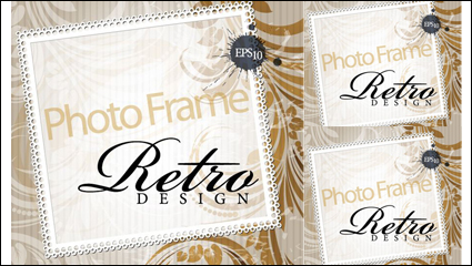 Elegant design of the text box decorative shading pattern vector material -3