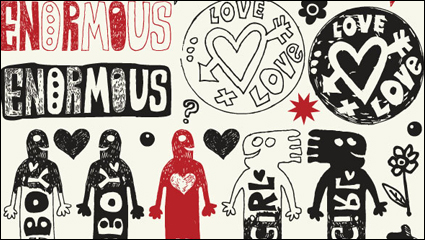 Hand-painted pattern vector material - 1