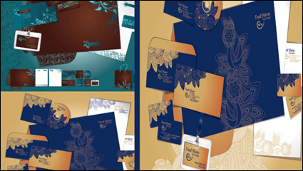 Two enterprise VI design template vector material