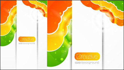 Creative Flower brightly colored background vector -4