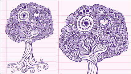 Intensive hand-painted pattern vector material -5