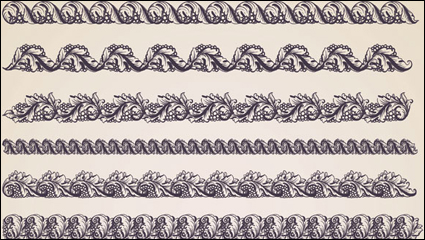 European gorgeous restaurant menu pattern vector material -3