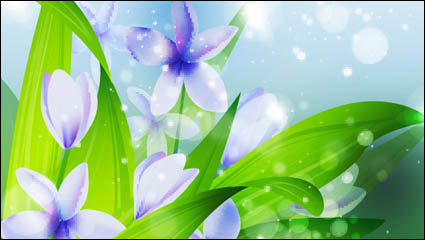 Beautiful flowers vector material -1