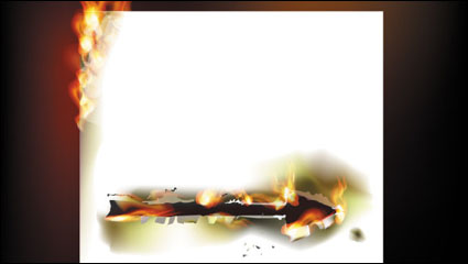 Flame burning paper effect 02 - vector material