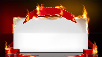 Flame of burning paper effect 04 - vector material