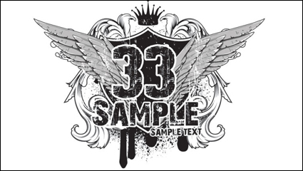 Fashion T-shirt pattern 14 - vector material